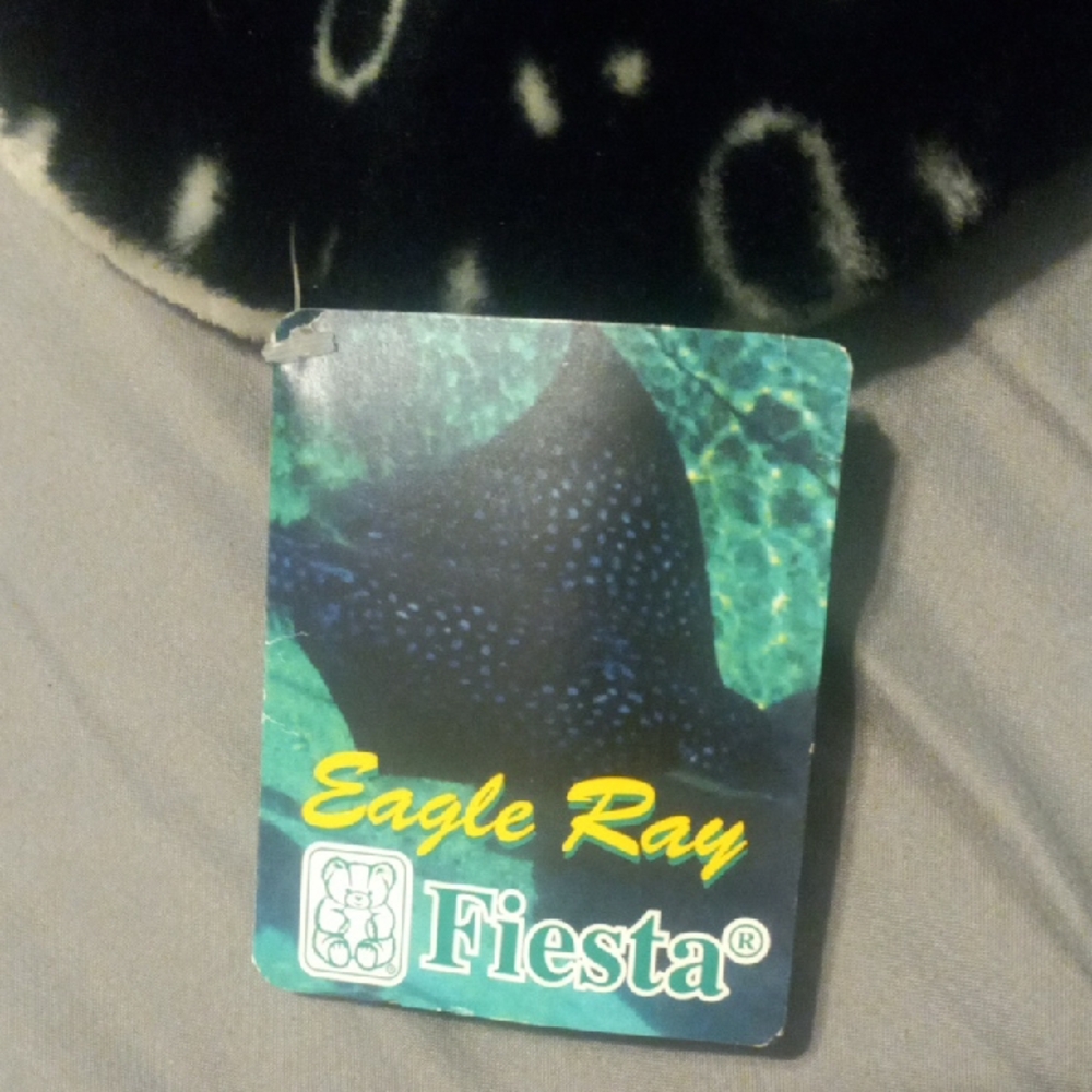 Final Price! Fiesta Black and White Stuffed Stingray - Picture 4 of 6